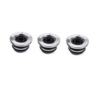 SAFIGLE Volume Control Knobs for Electric Bass Guitar Metal 3-pack Gd114 Silver