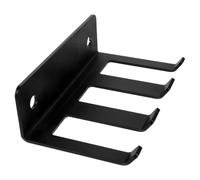 SAFIGLE Wall Mounted Barbell Rack with Three Squat Rack Hooks for Home Gym Steel Vertical Barbell Holder with Space-saving Installation and Accessory Management and Jump Rope Storage