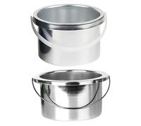 SAFIGLE Wax Warmer Inner Pots 2pcs 105mm Metal Wax Melting Machine Pans Replacement Containers for Hair Removal Waxing Accessories