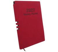 SAFIGLE Weekly Task Planner Academic Schedule Notebook 2027 Diary A5 with Premium Paper Quality and Full Year Coverage, Portable Design Red, 76 Sheets 152 for Students and Office