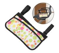 SAFIGLE Wheelchair Armrest Storage Bag Large Capacity Oxford Cloth Side Pouch Lightweight Hanging Wheelchair Bag with Hook for Seniors Convenient Organizer for Keys Phone Wallet and