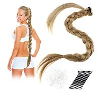 SAFIGLE White Rubber Bands and Black Hair Clips Set 100 pcs White Elastic Bands and 10 pcs Black Hairpins for DIY Braided Ponytails for Women and Girls Hairstyles