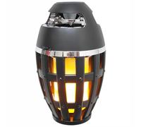 SAFIGLE Wireless Portable Speaker Black Plastic Body with Simulated Torch Flame Lamp Effect, 2000mah Capacity Convenient to Carry and Connect to Computer, Stylish Vertical Stripes Design