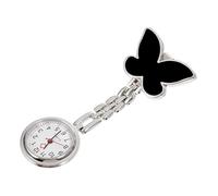 SAFIGLE Women Nurse Fob Watch Clip on Pocket Hanging Brooch Black Medical Hanging Pocket Watch for Nurses Students