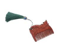 SAFIGLE Wood Birthing Comb - Handmade Wooden Toddler Comb Anti-static Green Sandalwood Detangling Scalp Cleaning Unique Zodiac Keepsake for Baby