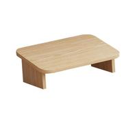 SAFIGLE Wooden Desk Foot Stool 30cm Oak Colour, Non-Slip Multipurpose Step Stool for Office, Bedroom, Piano Footrest for Adults