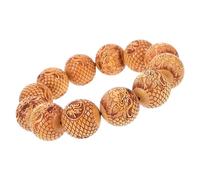 SAFIGLE Wooden Dragon Pattern Prayer Beads Bracelet Sandalwood Beaded Wrist Chain for Meditation Decorative Tibetan Beads for Men and Women