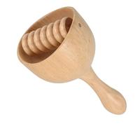 SAFIGLE Wooden Swedish Massage Cup with Integrated Roller Ergonomic Cupping Tool for Muscle Relaxation Shaping Natural Swedish Torch Wood Design