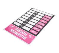 SAFIGLE Writable Business Hours Sign with Adhesive Backing, Thickened Sun-resistant Store Opening and Closing Decal for Glass Door, Outdoor Business Operation Hours Display Sticker