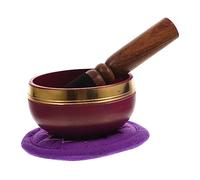 SAFIGLE Yoga Sound Bowl Meditation Bowl Stick Pad Tibetan Singing Decorative Buddhism Multi-function Sound for Yoga Practice