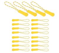 SAFIGLE Zipper Pull Tab Replacement Suitable for Plastic Yellow 50pcs and Sturdy for Thin Zipper Holes Bags Clothes DIY Projects