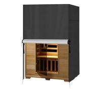 Safipotts Outdoor Sauna Cover Compatible with Dynamic 2 Person Sauna's Room, 420D Heavy Duty Waterproof Cover for Infrared Sauna, (Black) (48.8"Lx42.5"Wx74.8"H)