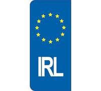 SAFIRMES 2 Stickers European Style Car Registration Sticker IRL