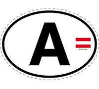 SAFIRMES A+ Austria Oval Sticker 10 cm Country Code Car Motorcycle Bike
