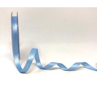 Safisa Pale Blue 8mm Double-Faced Satin, on a 3m Length (Cut from a roll and Presented on a Bertie's Bows Ribbon Card)