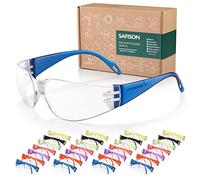 SAFISON 28 Pack Kids Safety Glasses, ANSI Z87.1 Child Size Protective Goggles in 7 Colors, Scratch and Impact Resistant Clear Lens Eyewear with Color Frame for Nerf Party/Science/School Projects