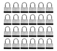 SafiSwords 24-Pack Keyed Alike Laminated Steel Padlocks Keys, 1-3/4" Wide, Heavy Duty Pad Lock Set with Same Keys
