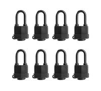 SafiSwords Waterproof Padlocks Keyed Alike for Outdoor use, Covered Heavy Duty Laminated Steel Lock, 1-9/16 Inch. Wide, Long Padlock, Pack of 8