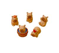 SAFITOYA 3D Cute Capybara Shoe Charms Set - 5PCS Cartoon Animal Shoe Decorations for Women Men Girls Boys, DIY Accessories for Clogs & Sandals