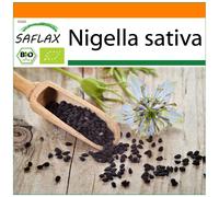 SAFLAX - Garden in the Bag - Organic - Black Cumin - 300 seeds - With substrate in a fitting stand up bag - Nigella sativa
