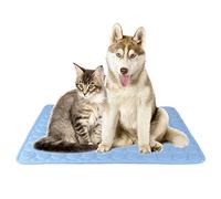 SAFLYSE Pet Mat Cooling Pad for Cats and Dogs Non-Toxic Blue (L)