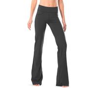 SAFORT 28"/30"/32"/34" Inseam Regular/Tall Bootcut Yoga Pants, 4 Pockets, UPF50+, Grey, L
