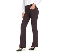 Safort 28" 30" 32" 34" Inseam Regular Tall Bootcut Yoga Pants Flared Leg Dress Pants with Pockets for Casual, Style1-dull Red, XXL