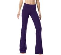 Safort 28" 30" 32" 34" Inseam Regular Tall Bootcut Yoga Pants Flared Leg Dress Pants with Pockets for Casual, Purple, M