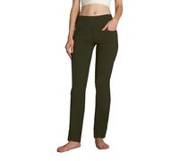 SAFORT 28”/30”/32”/34” Inseam Regular/Tall Straight Leg Yoga Pants, Four Pockets, UPF50+, Army Green, M