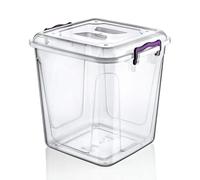 SAFRI 40 Litre Plastic Pantry Box Food Container Meal Carrier Capacity 40L Transparent