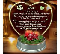 SAFRI LED Light Heart Shape Mum Gift Mummy Mom Anniversary Birthday Xmas Christmas Mothers Day Present from Son & Daughter (Mum)