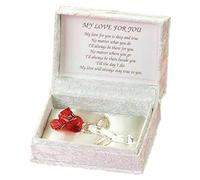 SAFRI Red Rose Romantic Gift For Her Him Husband Wife GirlFriend Boyfriend Fiance Present Valentiens Day Birthday Wedding Anniversary (White Rose Box)