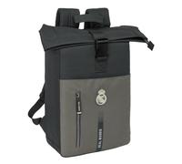 Real Madrid 3rd Team 24/25 - Backpack with Flap for 15.6 Inch Laptop, Ideal for Different Ages, Comfortable and Versatile, Quality and Resistance, 28 x 13 x 42 cm, grey, M, Casual