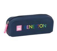Safta BENETTON DAMERO - Square Silicone Pencil Case, Children's Pencil Case, Ideal for School Age Children, Comfortable and Versatile, Quality and Resistance, 18.5 x 5.5 x 7.5 cm, navy, M, Casual