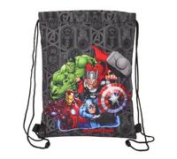 Safta AVENGERS VENDETTA - Flat Junior Backpack, Backpack, Ideal for Children of Different Ages, Comfortable and Versatile, Quality and Resistance, 26 x 34 cm, Black/White, M, Casual