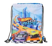 Safta HOT WHEELS LET'S RACE - Junior Flat Bag Backpack, Ideal for Children of Different Ages, Comfortable and Versatile, Quality and Resistance, 26 x 34 cm, Blue/Black, M, Casual