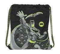 Safta BATMAN GAME OVER - Large Flat Bag Backpack, Ideal for Children of Different Ages, Comfortable and Versatile, Quality and Resistance, 35 x 40 cm, Black/White, M, Casual