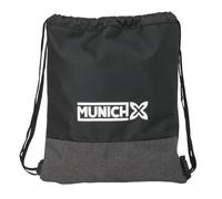 Safta Munich Topo - Large Flat Bag Backpack, Ideal for Children of Different Ages, Comfortable and Versatile, Quality and Resistance, 35 x 40 cm, Black/White, M, Casual
