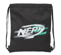 Safta NERF GAME - Large Flat Bag Backpack, Ideal for Children of Different Ages, Comfortable and Versatile, Quality and Resistance, 35 x 1 x 40 cm, Black/White, M, Casual