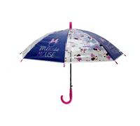 eplusm MINNIE MOUSE NAIVE - Manual Dome Umbrella, 8 Panels, Metal Rods, Comfortable and Versatile, Quality and Resistance, 43 cm, Polyester Material, light pink, M, Casual