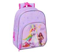 Safta Unicorn Academy - Children's Backpack, Ideal for Children of Different Ages, Comfortable and Versatile, Quality and Resistance, 28 x 10 x 34 cm, lilac, M, Casual