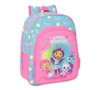 safta GABBY'S DOLLHOUSE CONFETTI Children's School Backpack, Children's Backpack, Adaptable to Pram, Ideal for School Children, Comfortable, Versatile, Quality, Durable, 26 x 11 x 34 cm, Pink, Pink