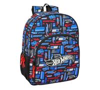 Safta HOT WHEELS - Children's School Backpack, Children's Backpack, Adaptable to Trolley, Ideal for School Ages, Comfortable and Versatile, Quality and Resistance, 33 x 14 x 42 cm, multicoloured, M