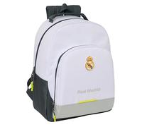 Safta Real Madrid EQUIPACIÓN 25/26 - School Backpack Adaptable to Car, Backpack, Ideal for Children of Different Ages, Comfortable and Versatile, Quality and Resistance, 32 x 15 x 42 cm, white, M
