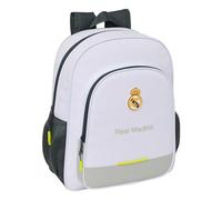Safta Real Madrid EQUIPACIÓN 25/26 - Children's School Backpack, Adaptable to Trolley, Ideal for School Children, Comfortable and Versatile, Quality and Resistance, 32 x 12 x 38 cm, white, M, Casual