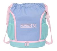 Safta Munich Mellow - Backpack Bag, Ideal for Children of Different Ages, Comfortable and Versatile, Quality and Resistance, 34 x 15 x 43 cm, Blue/Light Blue/Light Pink, M, Casual