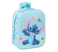 STITCH 3D Nursery Backpack, Adaptable to Cart, Easy Cleaning, Ideal for Children of Different Ages, Comfortable and Versatile, Quality and Resistance, 22 x 10 x 27 cm, light blue, M, Casual