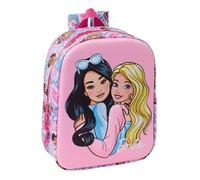 Safta BARBIE 3D Nursery Backpack, Adaptable to Cart, Easy Cleaning, Ideal for Children of Different Ages, Comfortable and Versatile, Quality and Resistance, 22 x 10 x 27 cm, pink, M, Casual