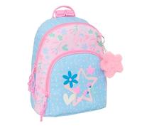 BLACKFIT8 SMILE - Mini Backpack for Daily Use, Ideal for Children of Different Ages, Comfortable and Versatile, Quality and Resistance, 25 x 13 x 30 cm, Light Blue/Light Pink, M, Casual