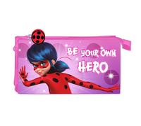 SAFTA 812202744 Ladybug Triple Pencil Case 22X12X3Cm, Multicoloured
